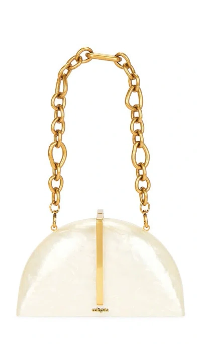 Cult Gaia Laguna Clutch In White