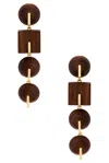 Cult Gaia Laguna Earring In Brown
