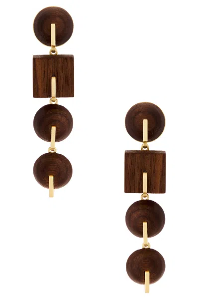 Cult Gaia Laguna Earring In Brown