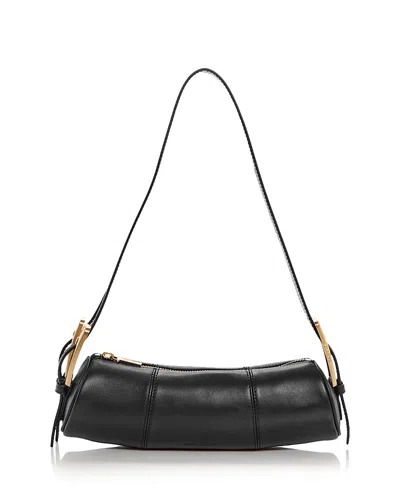Cult Gaia Laina Leather Shoulder Bag In Black