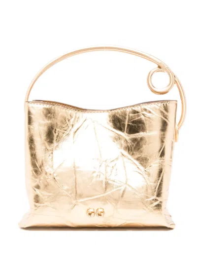 Cult Gaia Lalli Top-handle Tote Bag In Gold