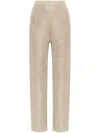 Cult Gaia Knitted Lawena Trousers In Gold