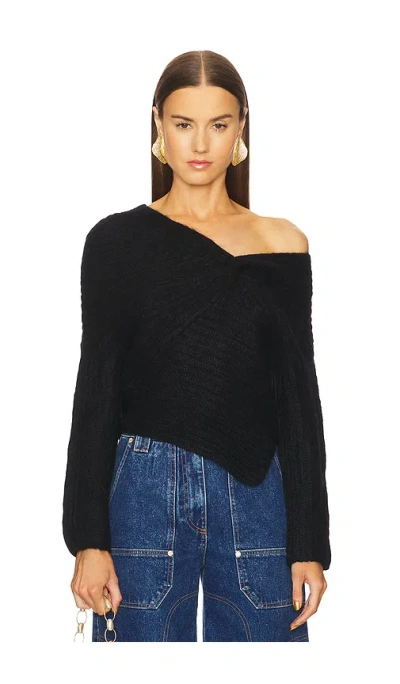 Cult Gaia Lea Knit Top In Black