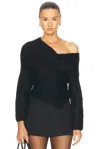 Cult Gaia Lea Knit Top In Black