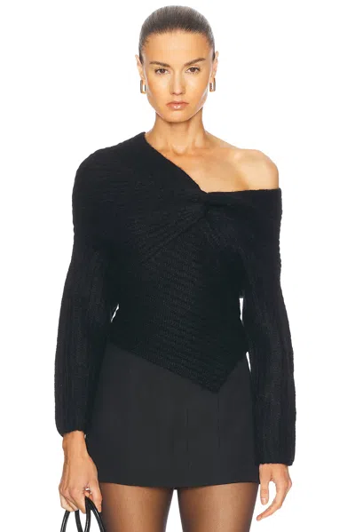 Cult Gaia Lea Knit Top In Black