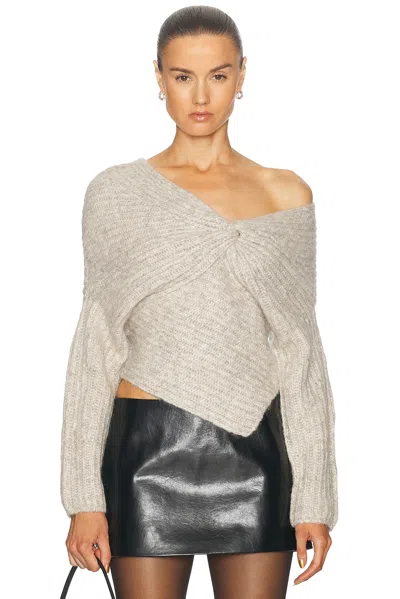 Cult Gaia Lea Knit Top In Fog