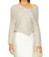 Cult Gaia Lea Knit Top In Fog