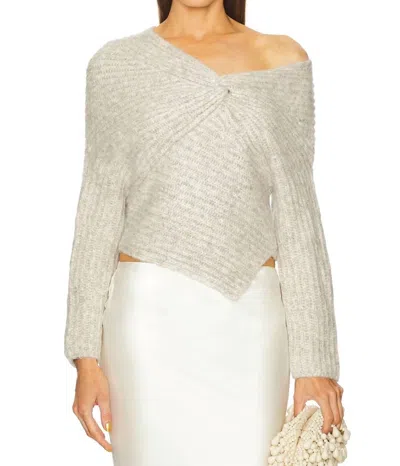 Cult Gaia Lea Knit Top In Fog In Multi