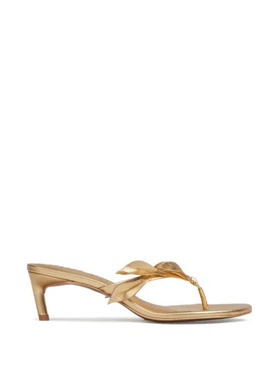 Cult Gaia Leaf-detail Sandals In Gold