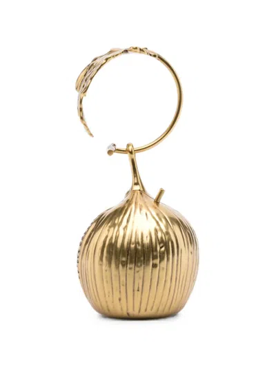 Cult Gaia Leaf-handle Pomegranate Mini Bag In Gold