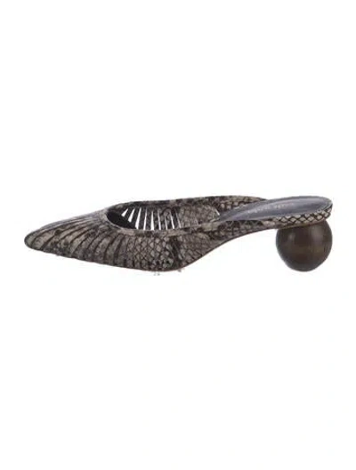 Pre-owned Cult Gaia Leather Animal Print In Neutrals