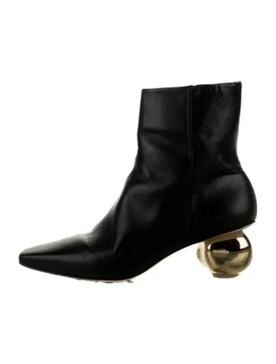 Pre-owned Cult Gaia Leather Boots In Black