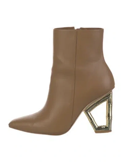 Pre-owned Cult Gaia Leather Boots In Brown