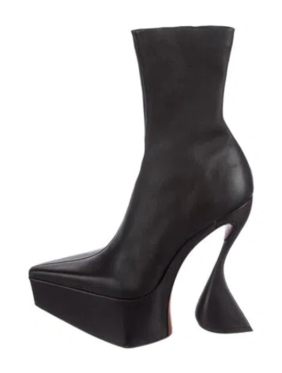Pre-owned Cult Gaia Leather Boots In Grey