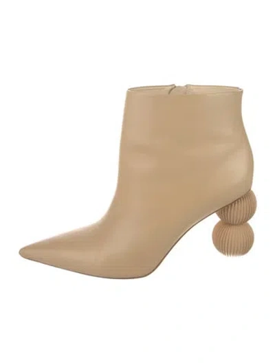 Pre-owned Cult Gaia Leather Boots In Neutral