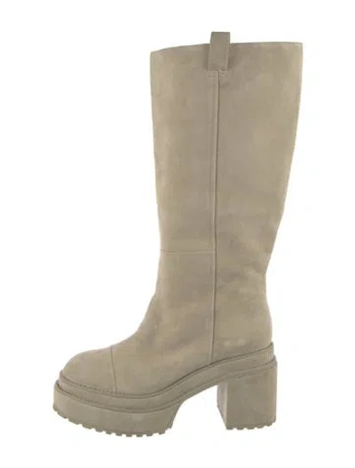 Pre-owned Cult Gaia Leather Boots In Neutral