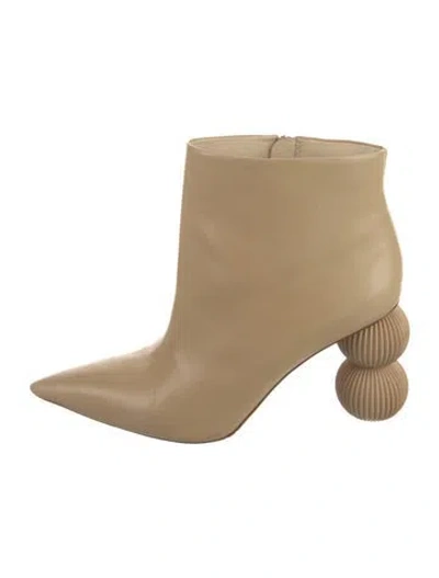 Pre-owned Cult Gaia Leather Boots In Neutral