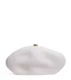 Cult Gaia The Caldera Leather Clutch Bag In Antique White