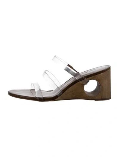 Pre-owned Cult Gaia Leather Cutout Accent Mary Jane Flats In Multi