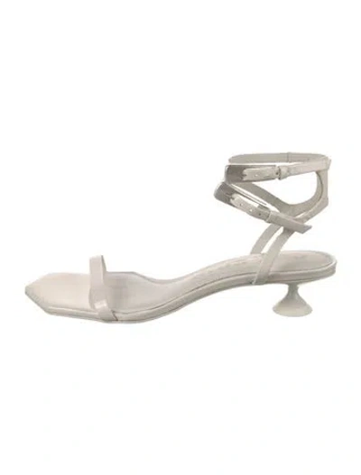 Pre-owned Cult Gaia Leather Gladiator Sandals In Neutral