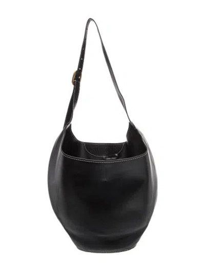 Pre-owned Cult Gaia Leather Hobo In Black