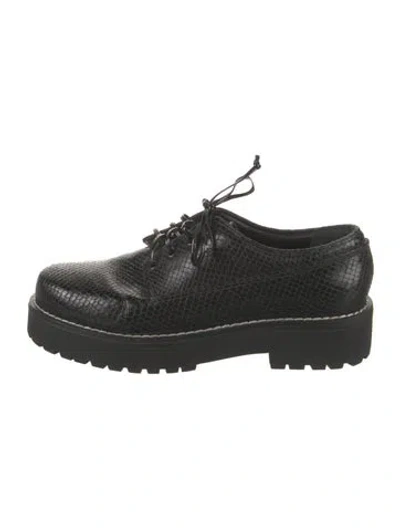 Pre-owned Cult Gaia Leather Oxfords In Black