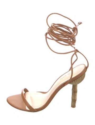 Pre-owned Cult Gaia Leather Sandals In Brown