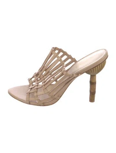 Pre-owned Cult Gaia Leather Sandals In Brown