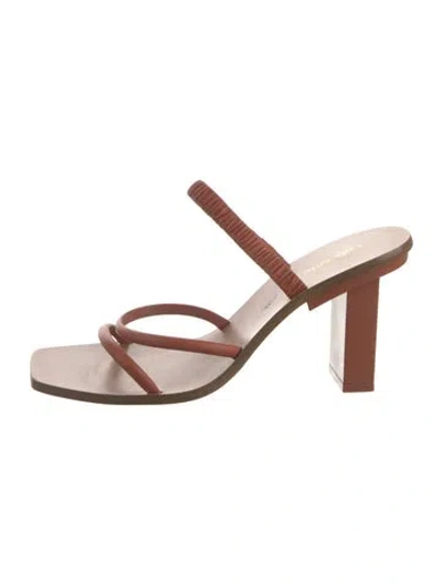 Pre-owned Cult Gaia Leather Sandals In Brown