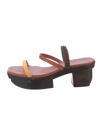 Pre-owned Cult Gaia Leather Sandals In Multi