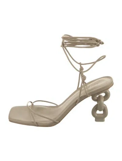 Pre-owned Cult Gaia Leather Sandals In Neutral
