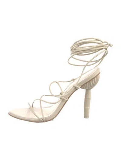 Pre-owned Cult Gaia Leather Sandals In Neutral
