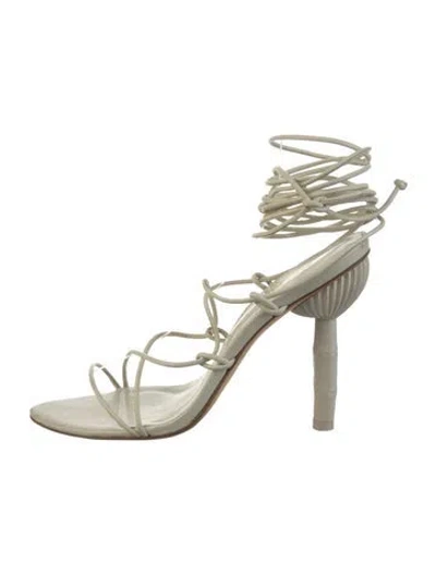 Pre-owned Cult Gaia Leather Sandals In Neutral