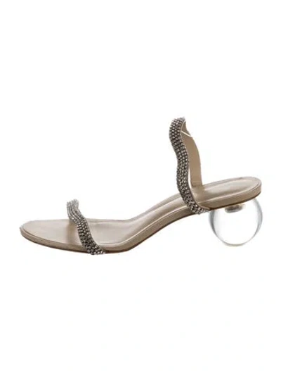 Pre-owned Cult Gaia Leather Sandals In Neutrals