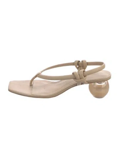 Pre-owned Cult Gaia Leather Sandals In Neutrals