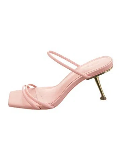 Pre-owned Cult Gaia Leather Sandals In Pink
