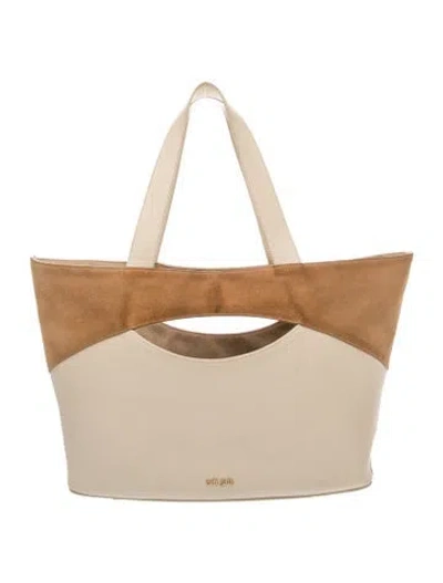 Pre-owned Cult Gaia Leather Shoulder Bag In Neutral
