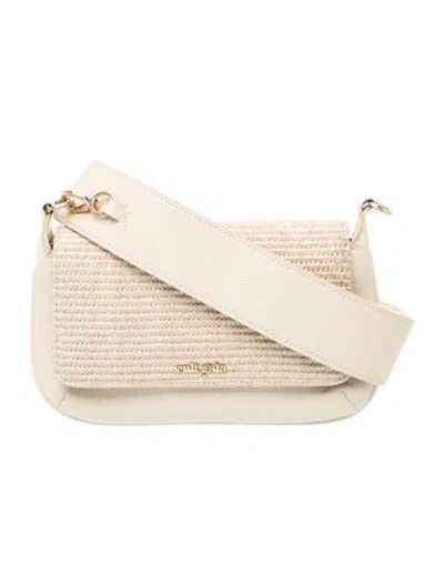 Pre-owned Cult Gaia Leather Shoulder Bag In Neutral