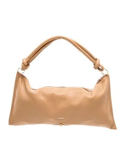 Pre-owned Cult Gaia Leather Shoulder Bag In Neutrals