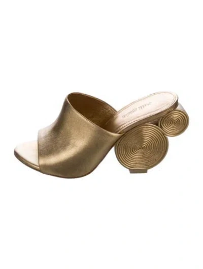 Pre-owned Cult Gaia Leather Slides