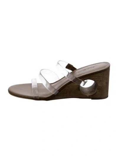Pre-owned Cult Gaia Leather Slides In Multi