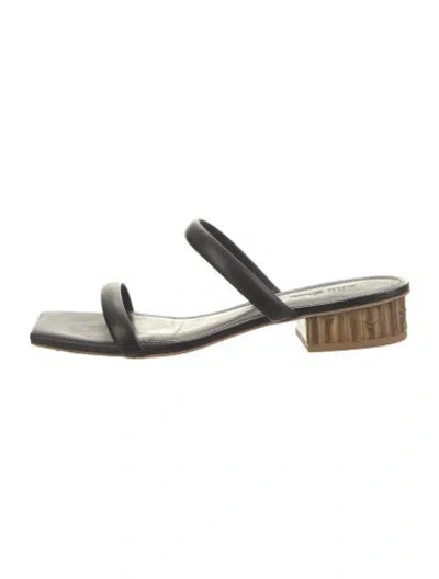 Pre-owned Cult Gaia Leather Slides In Multi