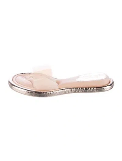 Pre-owned Cult Gaia Leather Slides In Pink