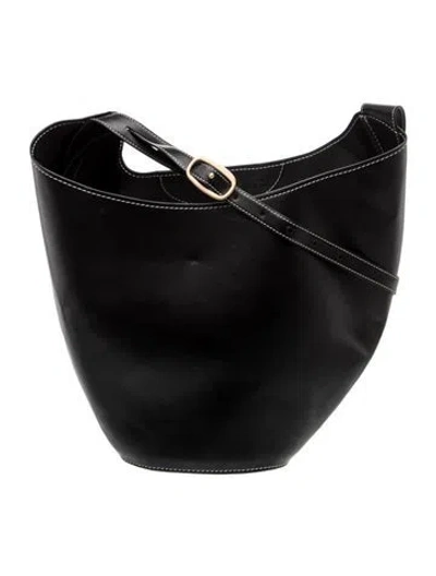 Pre-owned Cult Gaia Leather Top Handle Bag In Black