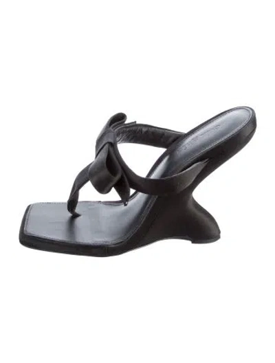 Pre-owned Cult Gaia Leather T-strap Sandals In Multi
