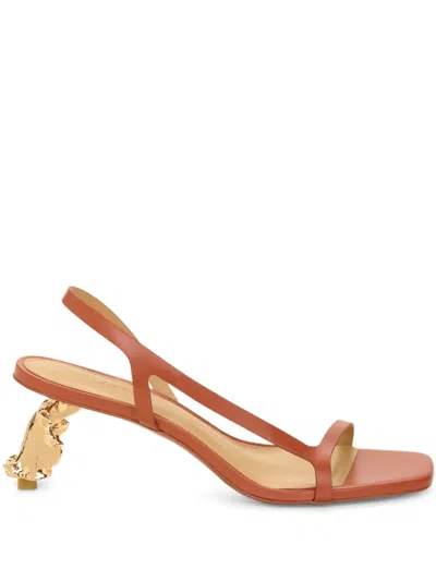 Cult Gaia Leilani Leather Sandals In Brown