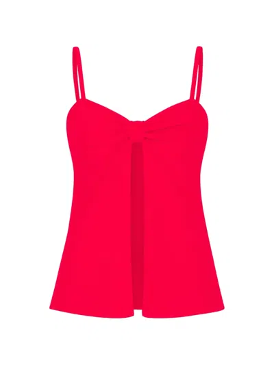 Cult Gaia Lennon Bow-detail Top In Red