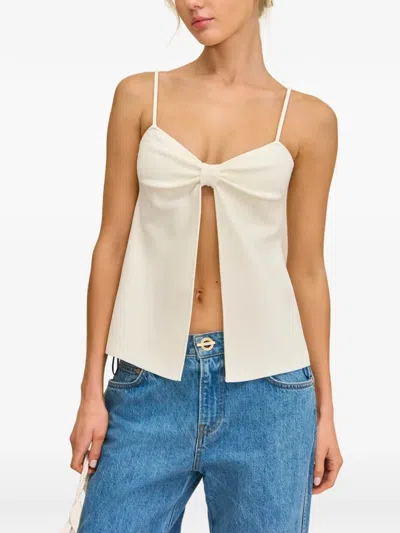Cult Gaia Lennon Knit Top In White