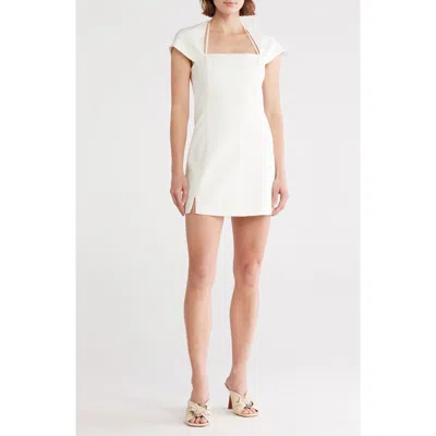 Cult Gaia Lenora Short Sleeve Minidress In White