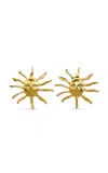 Cult Gaia Leo Imitation Pearl Sun Drop Earrings In Gold Tone In Gold